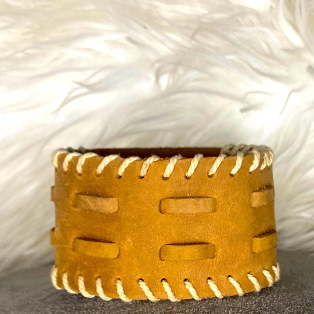 Adjustable Camel Brown Suede Bracelet